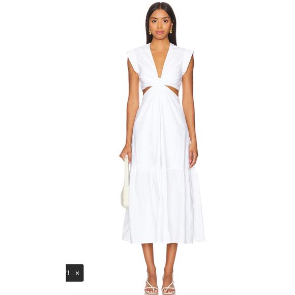 A.L.C. Alexandria Midi Dress in White - Size 4 - Picture 1 of 11